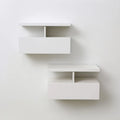 Zestaw 2 białych wiszących szafek nocnych MDF 40 x 30 x 30 cm